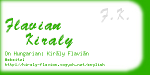 flavian kiraly business card